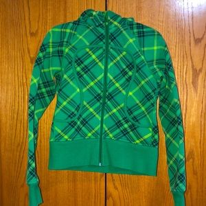Lululemon Scuba hoodie in green plaid